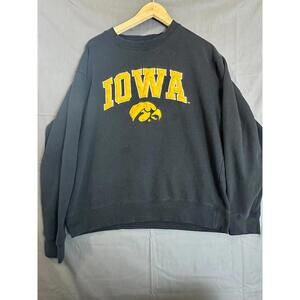 Iowa Hawkeyes NCAA Stadium Athletics Crewneck Sweatshirt Men's XL Black Gold